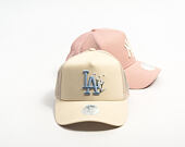 Dámská Kšiltovka New Era - MLB Floral 9FORTY A-Frame Trucker - LA Dodgers - Cream / Sky Blue