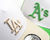 Kšiltovka New Era - MLB Essential 9FORTY A-Frame Trucker - LA Dodgers - Stone / White