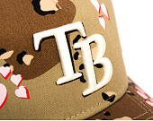 Kšiltovka New Era - MLB Camo Hearts - Tampa Bay Rays - MLB - Desert Camo