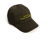 Kšiltovka 8by8 - Dadcap - "Wait a sec, I need to ask chatGPT" - Army/ Volt Yellow