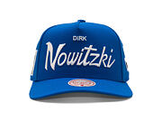 Kšiltovka Mitchell & Ness - Player Script Hwc - NBA - Dallas Mavericks - Dirk Nowitzki - Blue