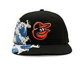 Kšiltovka New Era - MLB "Tidal Wave" 59FIFTY - Baltimore Orioles - Black