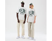 Triko New Era - MLB Arch Graphic Oversized Tee - NY Yankees - Heather Grey