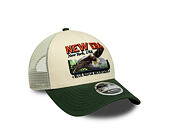 Kšiltovka New Era - Branded Graphic 9FORTY M-CROWN A-Frame Trucker - Cream / Cilantro Green