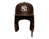 Kšiltovka New Era - MLB IMAGE DROP Leather Dog-Ear 59FIFTY - NY Yankees - Deep Auburn