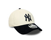 Kšiltovka New Era - MLB Cord 9FORTY M-CROWN - NY Yankees - Cream / Navy
