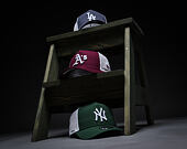Kšiltovka New Era - MLB Essential 9FORTY A-Frame Trucker - Oakland Athletics - Burgundy