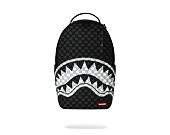 Batoh Sprayground - Black And White Drip Check Shark Backpack
