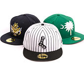Kšiltovka New Era - MiLB Theme Nights 59FIFTY - Durham Bulls - Pinstripe Sock - White / Black