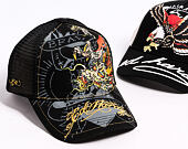 Kšiltovka Ed Hardy - Unisex Crawling Dragon 5 Panel Trucker Cap - Black
