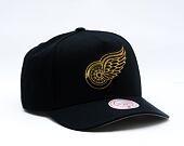 Kšiltovka Mitchell & Ness - NHL Black And Gold Pro Snapback - Detroit Red Wings - Black