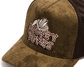 Kšiltovka Capslab - Looney Tunes Trucker - Bugs Bunny Logo Peek Suede - Olive / Brown