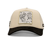 Kšiltovka Capslab - Tom & Jerry Trucker - Tom Line Art Suede Visor - Off White / Black