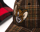Kšiltovka Capslab - Tom & Jerry Trucker - Jerry Wink Checkered - Brown / Black