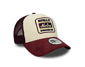 Kšiltovka New Era - Branded Cord Visor 9FORTY A-Frame Trucker - Maroon / Stone