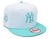 Kšiltovka New Era New York Yankees White/Blue Pop Leabas Snapback