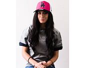 Kšiltovka New Era Front On Los Angeles Dodgers Trucker Pink/White/Black Snapback
