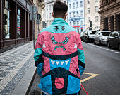 Větrovka Pink Dolphin OG Waves Breaker Boosace Blue