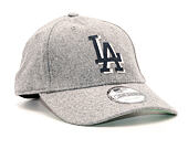 Kšiltovka New Era Wool Felt Logo Los Angeles Dodgers Grey 9FORTY Strapback