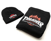 Mikina S Kapucí HUF Thrasher Tour De Stoops Black