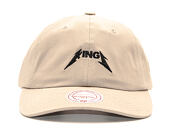 Kšiltovka Mitchell & Ness Rock Font Dad Hat Sacramento Kings Khaki Strapback