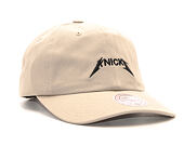 Kšiltovka Mitchell & Ness Rock Font Dad Hat New York Knicks Khaki Strapback