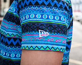 Triko New Era Native AOP Tee Blue Azure