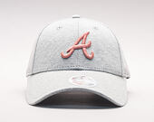 Dámská Kšiltovka New Era Jersey Essential Atlanta Braves 9FORTY Gray/Blush Strapback