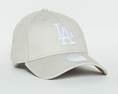 Dámská Kšiltovka New Era Essential Los Angeles Dodgers 9FORTY Satin/White Strapback