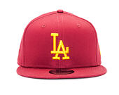 Kšiltovka New Era League Essential Los Angeles Dodgers 9FIFTY Carmine/Gold Snapback