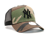 Dámská Kšiltovka New Era Camo Team Aframe Trucker New York Yankees 9FORTY Woodland Camo Snapback