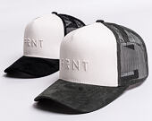 Kšiltovka UPFRONT Truth Canvas Baseball Trucker Cap Off White/ Army Green Snapback