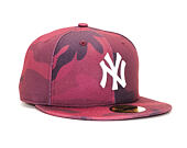 Kšiltovka New Era 59FIFTY Essential Camo New York Yankees Maroon Camo/White