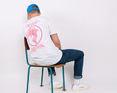 Triko Pink Dolphin Aqua Flame Tee White