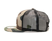 Kšiltovka New Era 9FIFTY Trucker Los Angeles Dodgers Essential Woodland Camo/Black Snapback
