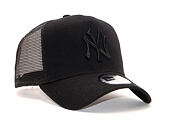 Kšiltovka New Era 9FORTY A-Frame Trucker New York Yankees Essential Jersey Black/Black Snapback