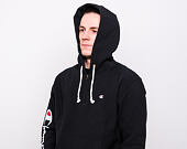 Mikina Champion Hooded Half Zip Sweatshirt Brushed Fleece Black