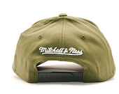 Kšiltovka Mitchell & Ness Pinscript High Crown 110 Flex-Snap Olive/White Snapback