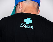 Triko Pink Dolphin Waves Stamp Black
