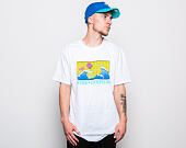 Triko Pink Dolphin Logo Grid White