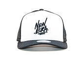 Dětská Kšiltovka New Era 9FORTY Trucker Script Youth White / Navy Snapback
