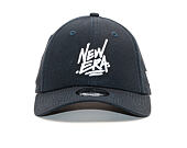 Dětská Kšiltovka New Era 9FORTY Script Youth Navy / White Strapback