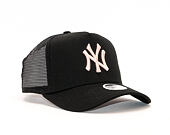 Dámská Kšiltovka New Era 9FORTY Trucker The League Essential New York Yankees Black / Blush Sky Pink