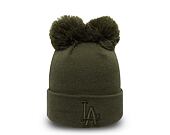 Kulich New Era Los Angeles Dodgers Double Pom Cuff Knit New Olive