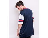 Triko New Era NFL Stripe Sleeve Oversized Tee New England Patriots Oceanside Blue