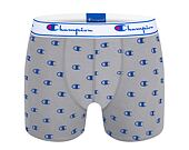 Pánské Boxerky Champion Patterned Boxer X1 Grey/Blue