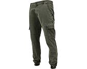 Kalhoty Urban Classic TB1435 Washed Cargo Twill Jogging Pants Olive