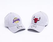 Kšiltovka New Era 39THIRTY Heather Chicago Bulls Stretch Fit Gray