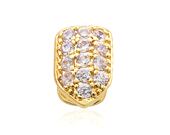 Pozlacený Zub s kamínky The Single-Tooth Cap CZ Grillz Bottom