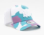 Kšiltovka New Era 9FORTY Trucker MLB Camo Pack New York Yankees Snapback Teal